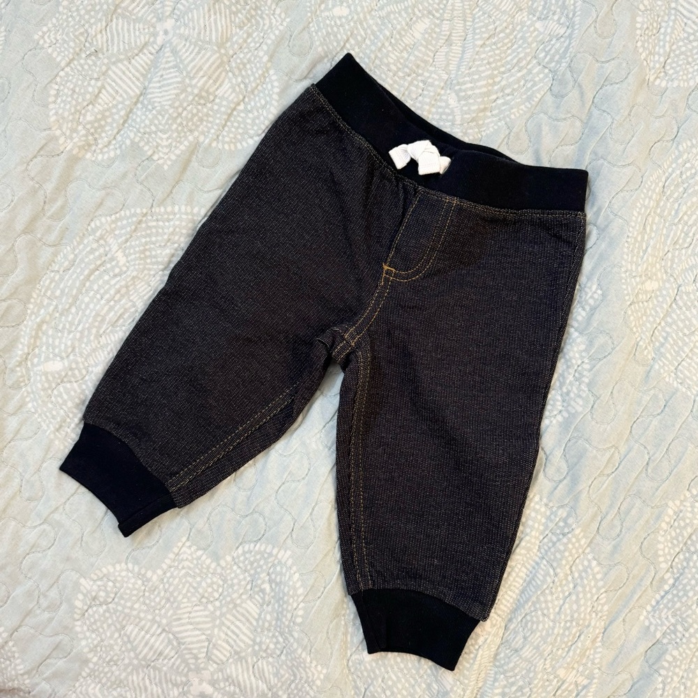 Carter’s Baby Jean Joggers 3–6M | Denim Look Sweatpants | Soft Cotton | BNWOT
